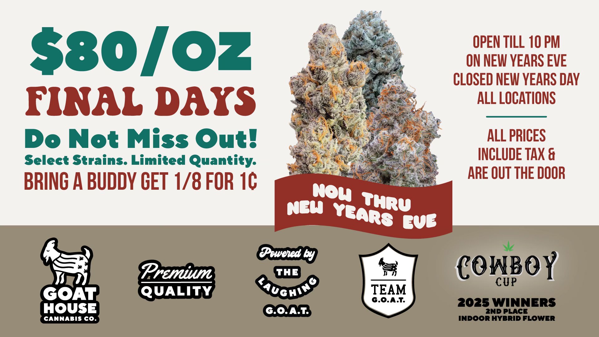 Final Days: $80/OZ Sale Ends December 31st