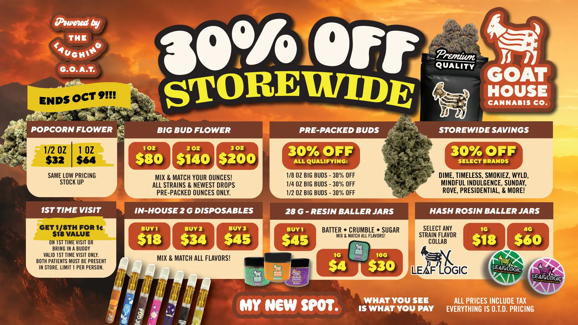 30% OFF STOREWIDE ENDS OCTOBER. 9!