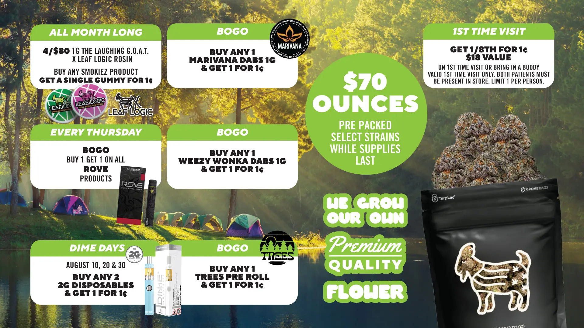 August Cannabis Deals at Goat House