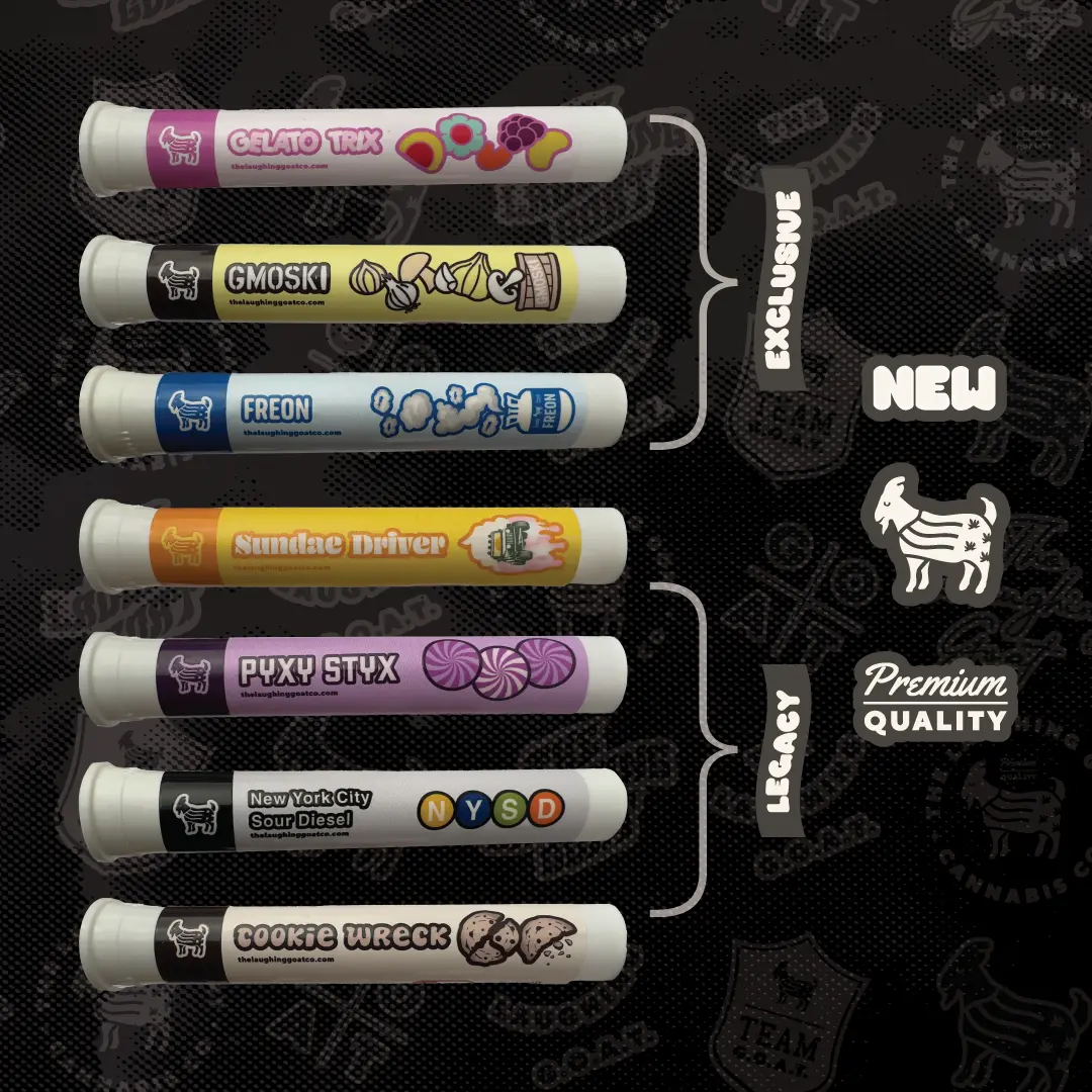 Goat House Pre-rolls group Available Now 100% full-flower pre-rolls