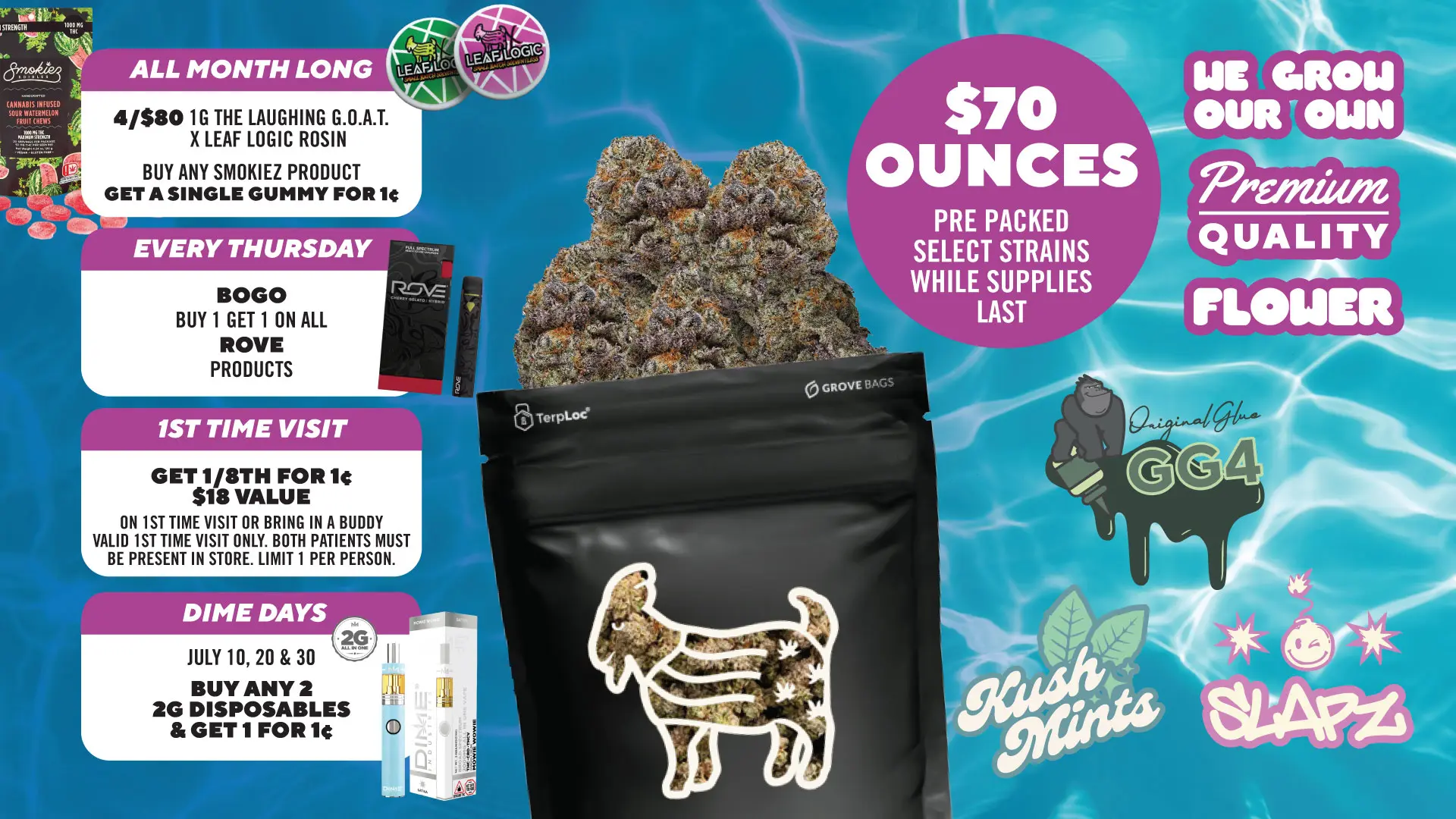 July Cannabis Deals at Goat House 2026