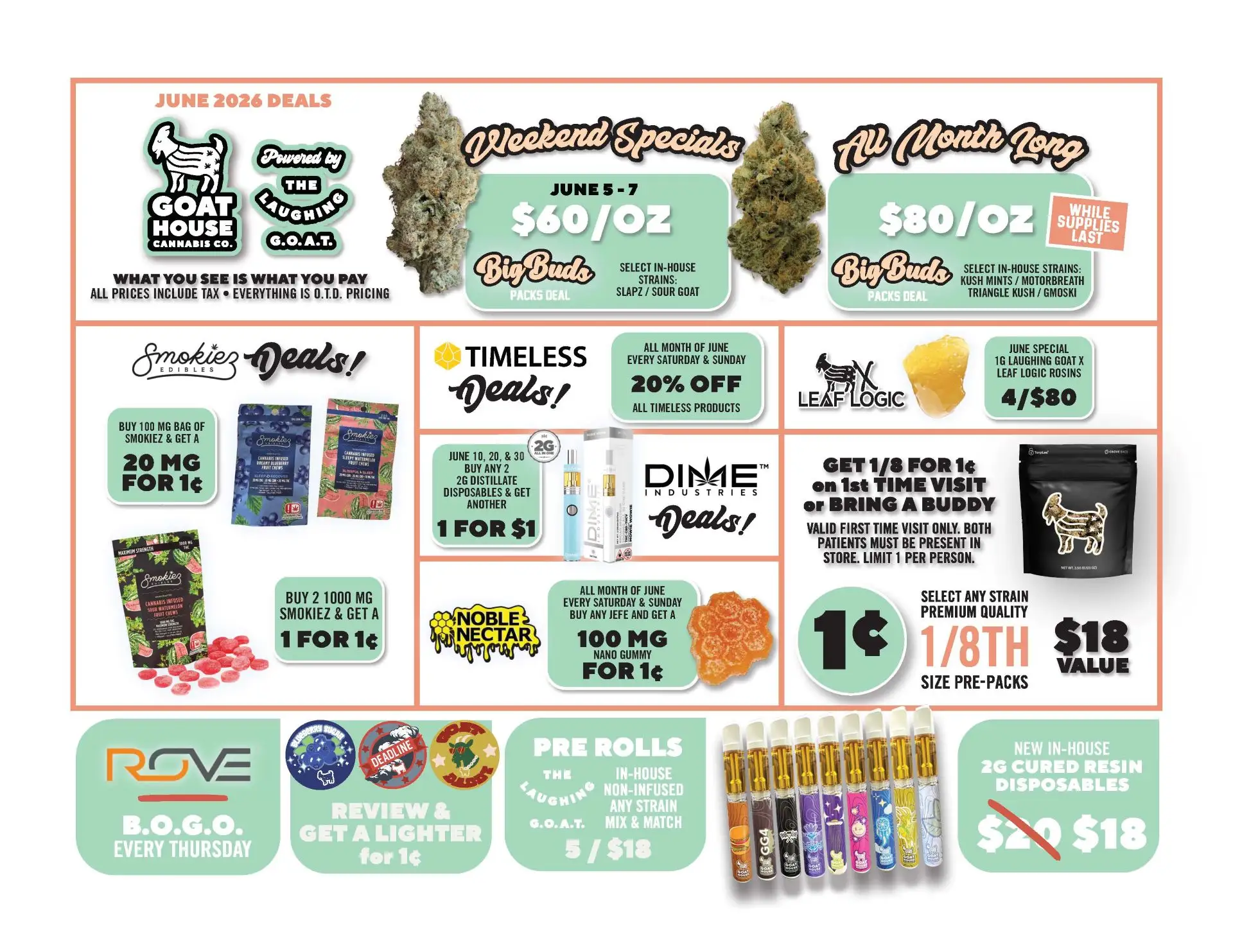 June 2026 Oklahoma Medical Marijuana Deals at Goat House