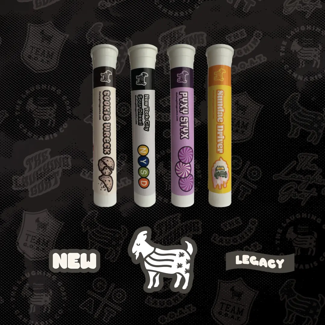 The Laughing Goat Pre-rolls group legacy strains
