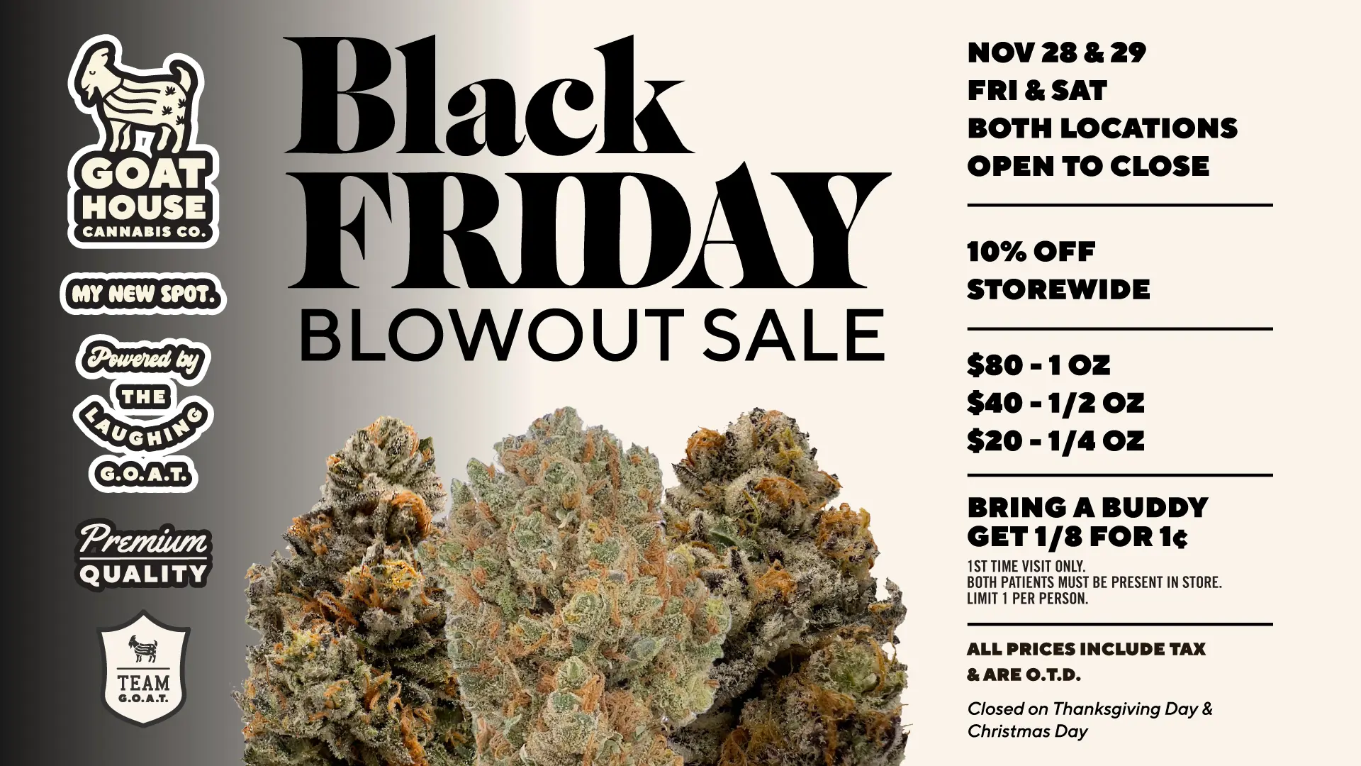 Black Friday Blowout at GOAT House