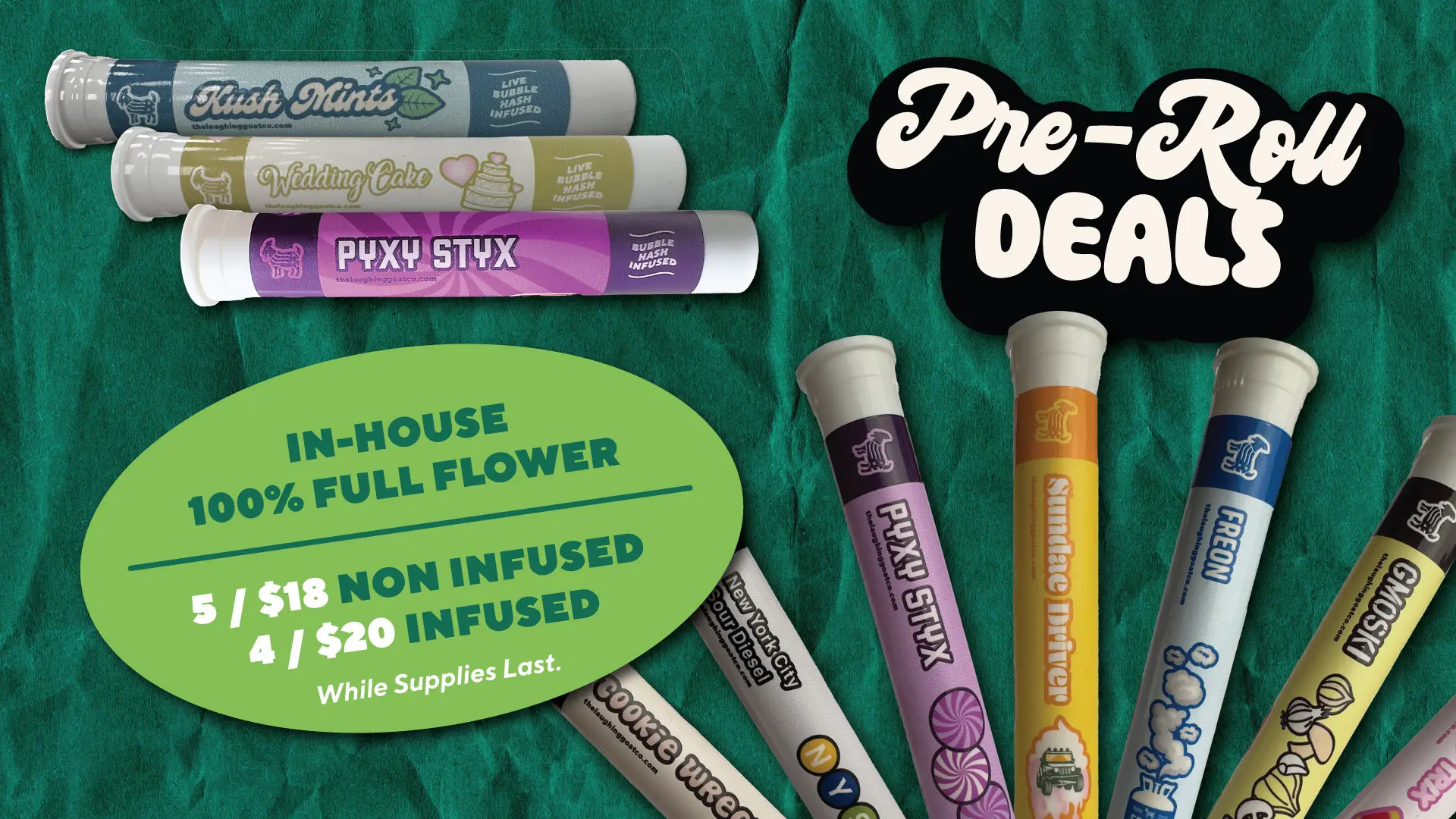 March is buzzing with green vibes with these great pre-roll deals from Goat house dispensary Oklahoma City